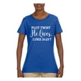 thumbnail image 2 of Wild Bobby Plot Twist He Lives Luke 24:23 Inspirational/Christian Women Graphic Tee, Royal, Medium, 2 of 5
