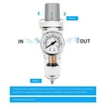 "NANPU 1/4"" NPT Air Filter Regulator Combo, 5 Micron, SemiAuto Drain