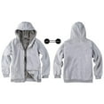 thumbnail image 4 of Chic Men Warm Solid Color Hooded Long Sleeve Pocket Zip Up Coat Outwear Jacket, 4 of 8