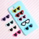 thumbnail image 5 of 20pcs diy accesorios de la caja del teléfono corazón anteojos teléfono caja decoración resina artesanía teléfono caja adorno, 5 of 7