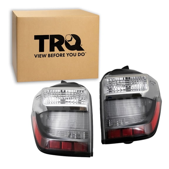 TRQ 2 Piece Driver & Passenger Side Outer Tail Light Assembly Set Fits 2014-2023 Toyota 4Runner TO2818152 TO2819152