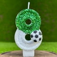 2024 Clearance Soccer Football Birthday Candles Soccer Number Candle