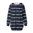thumbnail image 6 of Kaemgyyd Hoodies Dress for Women Casual Loose Long Sleeve Sweatshirts Mini Dress Color Block Tunic Dress with Pocket, 6 of 6