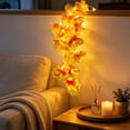 thumbnail image 6 of Doghiosgha Artificial Flower String Lights, Battery Operated, LED Floral Fairy Lights for Window Curtain Bedroom Party Home Wall Decor, 59 Inch, Yellow, 6 of 6