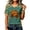 #01 Green, variant on Retro Halloween Pumpkin Ghost Print Short Sleeve Tees for Women Raglan Spliced Sleeve Printed V Neck Casual Tops Soft Loose Fit Shirts Autumn Holiday Basic Outfit ,XXL,Green