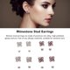 thumbnail image 4 of Pendientes De Botón Para Mujer, Pendientes Elegantes Con Diamantes De Imitación aleación De Zinc 4 Pares Para Diario Para Boda, 4 of 7