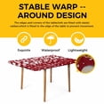 thumbnail image 4 of Red White Valentine's Day Table Cloths for 6 Foot Rectangle Tables, Love Heart Modern Art Romantic Patio Waterproof Elastic Fitted Tablecloths, Washable Rectangular Table Cover for Camping, 4 of 8