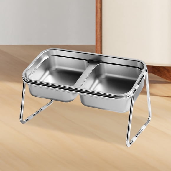 Comedero elevado para gatos con soporte, antideslizante, comedero elevado para gatos, inclinado para cachorros y perros pequeños.