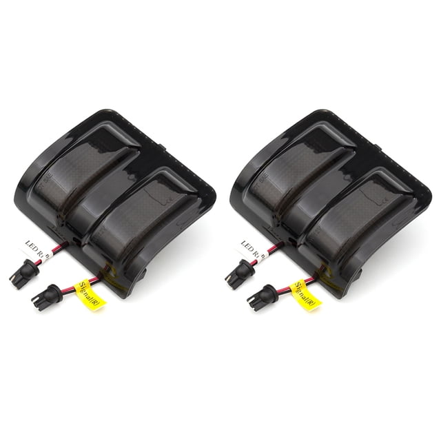 sweethay 2 piezas de luz de espejo lateral de automóvil de plástico desmontable izquierda derecha impermeable reemplazo de accesorios de Bombillas para automóviles