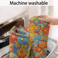 thumbnail image 5 of Pioneer Flower Floral Print Pattern Bathroom Rugs Mat, Non Slip Microfiber Bathroom Rug with Rubber Backing, Soft Mats for Bathroom Floor Tub Shower, 24"x60", 5 of 5