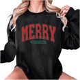 thumbnail image 6 of Merry Christmas Tree Sweatshirts for Women Graphic Crewneck Oversized Sweater Cotton Tops Printed Long Sleeve (XX-Large, Black 02), 6 of 6