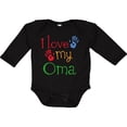 thumbnail image 3 of Inktastic I Love My Oma Grandchild Boys or Girls Long Sleeve Baby Bodysuit, 3 of 5