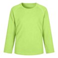 thumbnail image 4 of Bmisegm Kids Long Sleeve Shirts Breathable Mesh Raglan Tee for Boys Girls Lightweight Rash Guard Sports T Shirt for Toddler Youth Boys Shirt Light Green 4-5 Years, 4 of 6