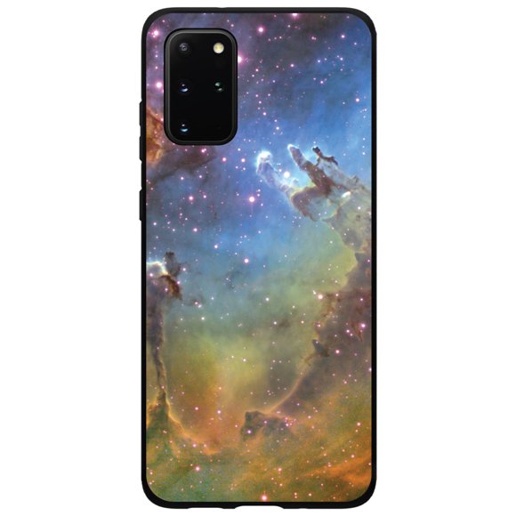 DistinctInk Case for Samsung Galaxy S20 ULTRA (6.9" Screen) - Custom Ultra Slim Thin Hard Black Plastic Cover - Eagle Nebula Orange Blue - Show Your Love of Astronomy