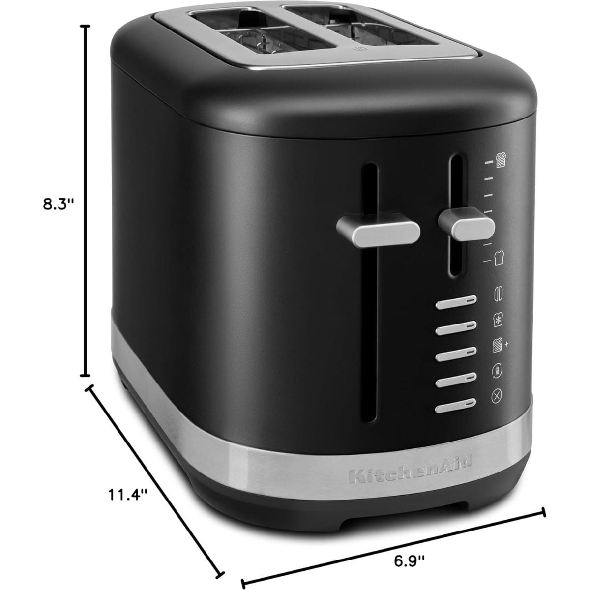 KitchenAid 2 Slice Metal Toaster | Matte Black