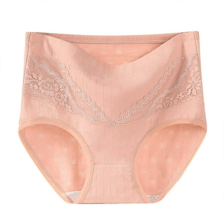 KIHOUT Panties Shorts for Women Clearance Deals Women s Solid Lace Plus Size Xl-6Xl Casual High Waisted Cotton Underwear Ladies Soft Full Briefs Panties Soft Breathable Super Stretchy Ladies Briefs