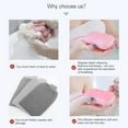 thumbnail image 4 of Bath Shower Silicone Body Scrubber,Double-sided Exfoliating Body Scrub,Soft Brush Shower Sponge for Women Men and Baby,1 Pcs(Grey), 4 of 9