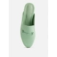 thumbnail image 7 of KRISTY Horsebit Embellished Mules in Mint Green, 7 of 7