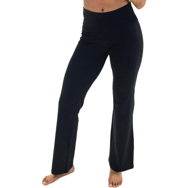 Spalding - Spalding Womens Solid Flared Yoga Pants - Walmart.com ...