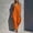 #0389-Orange, variant on Puyaiuu Women Loose 3/4 Ruffle Sleeve Round Neck Linen Midi Dress Casual Ruffle Hem Vacation Dress Black XL Gift