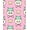 Pink, Pattern 3, variant on ODIKA 2'x3' Machine Washable Non-Slip Area Rug, Enchanted Tabby Needlework Punch Hoop High Traffic Rug, Green, 726374