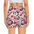 thumbnail image 4 of Goofa record rock Skull lips Printed Women 2 in 1 Running Shorts,Quick Dry Athletic Workout Shorts,High Waisted Athletic Shorts with Liner Pockets-XX-Large, 4 of 9