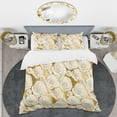thumbnail image 2 of Designart 'Golden Floral III' Mid-Century Modern Duvet Cover Set, 2 of 4