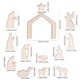 thumbnail image 4 of 13 Pcs Wooden Nativity Scene Set, Miniature Holy Family Figurines, Minimalist Boho Christmas Tabletop Decor for Indoor Home Mantel Display and Holiday Gift, 4 of 8
