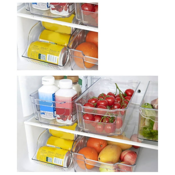 Boîte de Rangement de Réfrigérateur Peut Être Empilée Boîte de Rangement en Plastique Nouilles Rectangulaires Fruits Fruits Boîte de Rangement de Cuisine