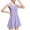 Purple, variant on Women's 2 in 1 Tennis Dresses with Built in Shorts Zipper Fornt Sleeveless Exercise Workout Athletic Golf Dresses