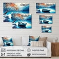 thumbnail image 4 of Designart Canoe On Lake In Winter Canvas Wall Art, 4 of 5
