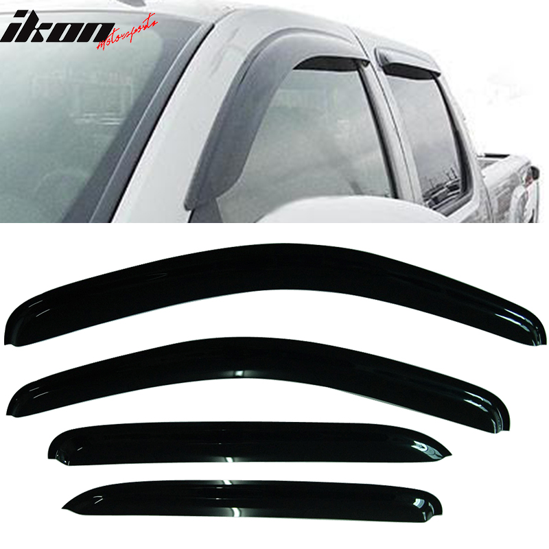 Fits 0713 Chevy Silverado GMC Sierra Crew Cab Acrylic Window Visors