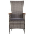 thumbnail image 2 of vidaXL 7 Piece Garden Dining Set with Cushions Grey, 2 of 5