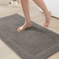 thumbnail image 5 of 24x60" 100% Cotton Tufted 3000 GSM Reversible Bath Rug Charcoal, 5 of 5