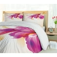 thumbnail image 5 of Ambesonne Abstract Duvet Cover Sets, Floral Point and Leaf, 2-Queen, Purple Pink and Beige, 5 of 7