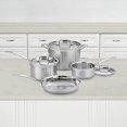 thumbnail image 3 of Cuisinart MCP-7N MultiClad Pro Stainless-Steel Cookware 7-Piece Cookware Set - Silver, 3 of 4