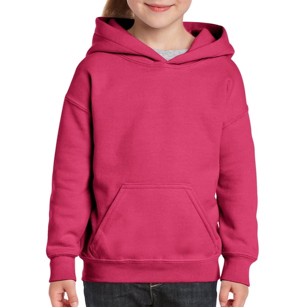 Heavy Blend Youth Hooded Sweatshirt, M, Heliconia - Walmart.com