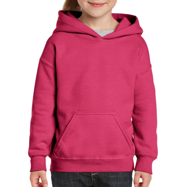 Heavy Blend Youth Hooded Sweatshirt, L, Heliconia