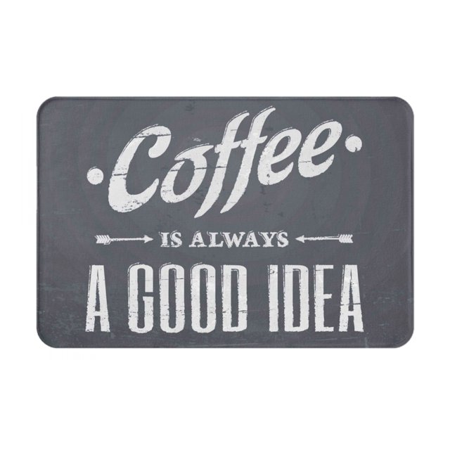 Lukts Coffee Is Always A Good Idea for Flannel Non-Slip Floor Mat (16x24in) ,Door Mat,Outdoor Rug,Door Mat Outside Entrance