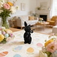 thumbnail image 6 of SMKE Flocked Bunny Figurines,Cute Rabbit Figurines,Easter Rabbit Statues,Stylish Bunny Figurines,Black Flocked Squatting Easter Bunny 8.4in,Holding Egg,Spring Animal Decor, 6 of 6