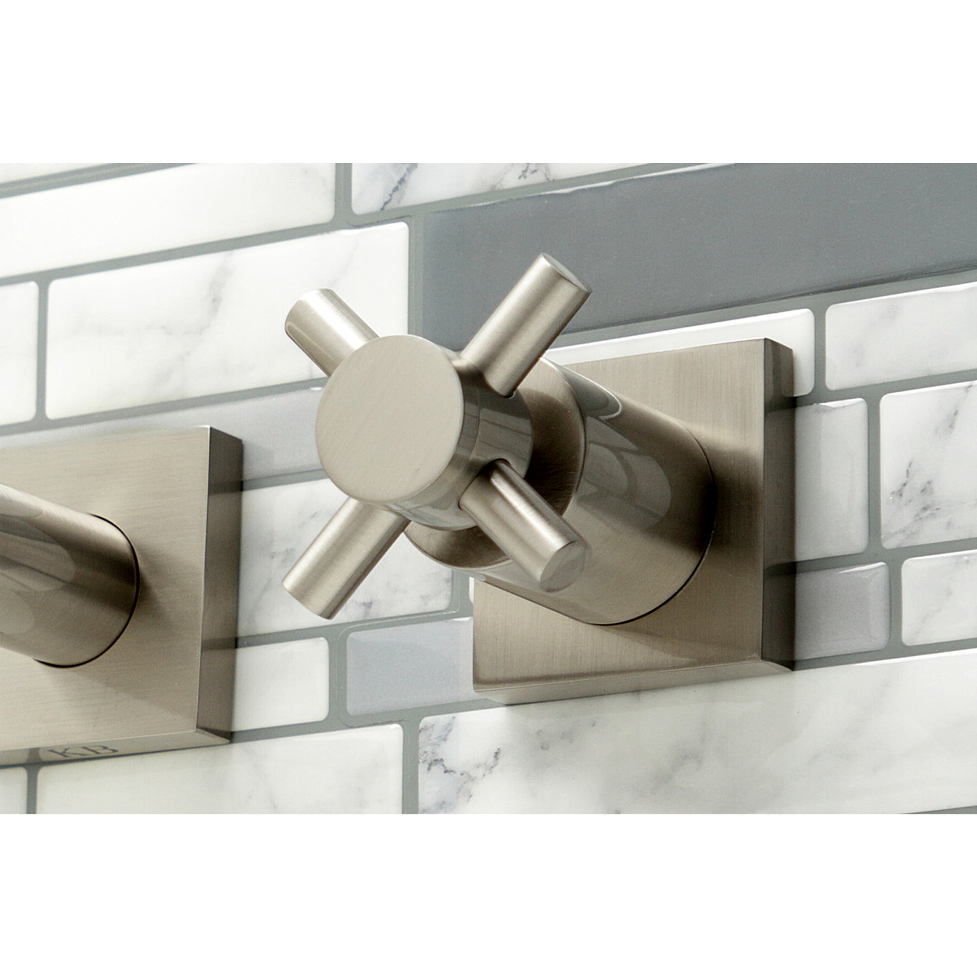 Kingston Brass KS6058DX Concord Two-Handle Wall Mount Roman Tub Faucet, Brushed Nickel