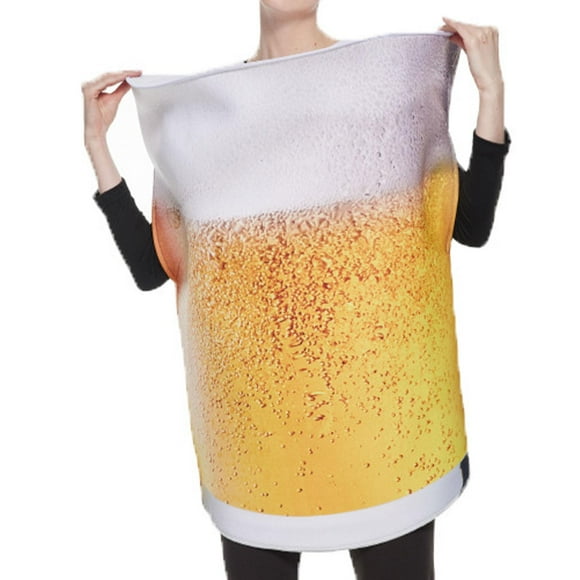 Disfraz de cerveza, traje de vaso de cerveza para fiestas temáticas de carnaval y presentaciones en el escenario