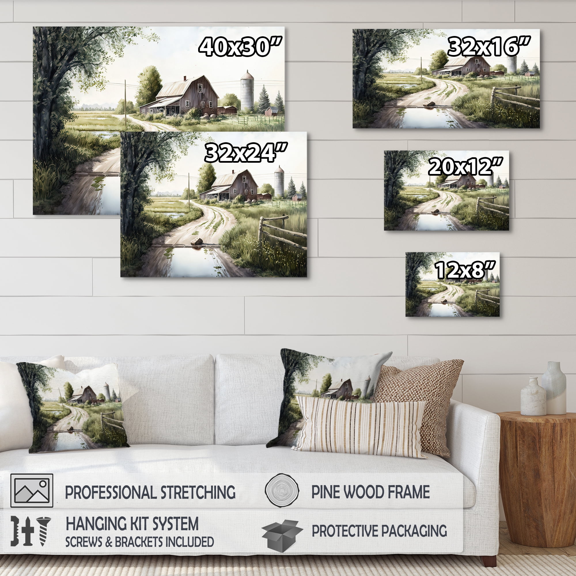 Designart Welcome To The Farm I Canvas Wall Art