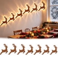 thumbnail image 6 of 3D Light-Up Wooden Reindeer Christmas Decor 7PC, Warm Backlit Peel & Stick Entryway Glow, Handmade Real Wood LED Reindeer Christmas Wall Decor, for Living Room, Bedroom, Fireplace, 6 of 6