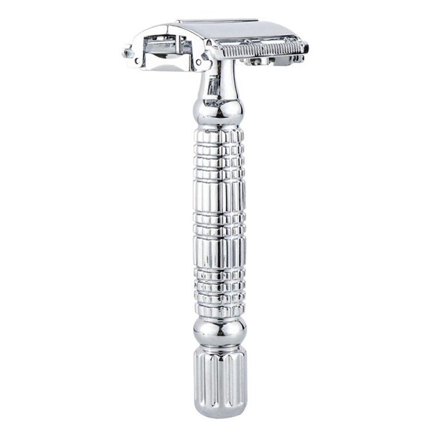 Maquinilla de Afeitar de Seguridad de , Fat & Short Handle. Gira para abrir, resistente, reduce la quemadura de la maquinilla de afeitar, suave, alisado, afeitado limpio.