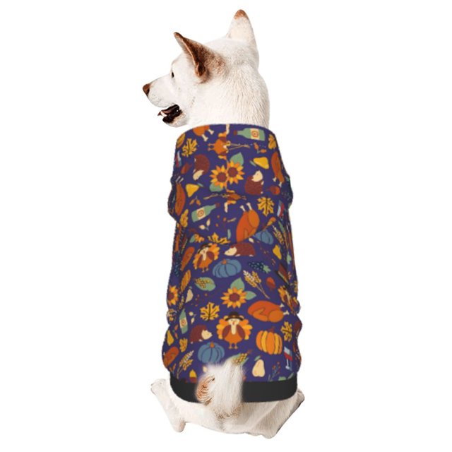 Balery Thanksgiving Turkey 2 Sudadera con Capucha para Perros Pequeños – Ropa para Mascotas, Disfraz para Perros y Gatos, Ideal para Fiestas y Cosplay-XX-Large