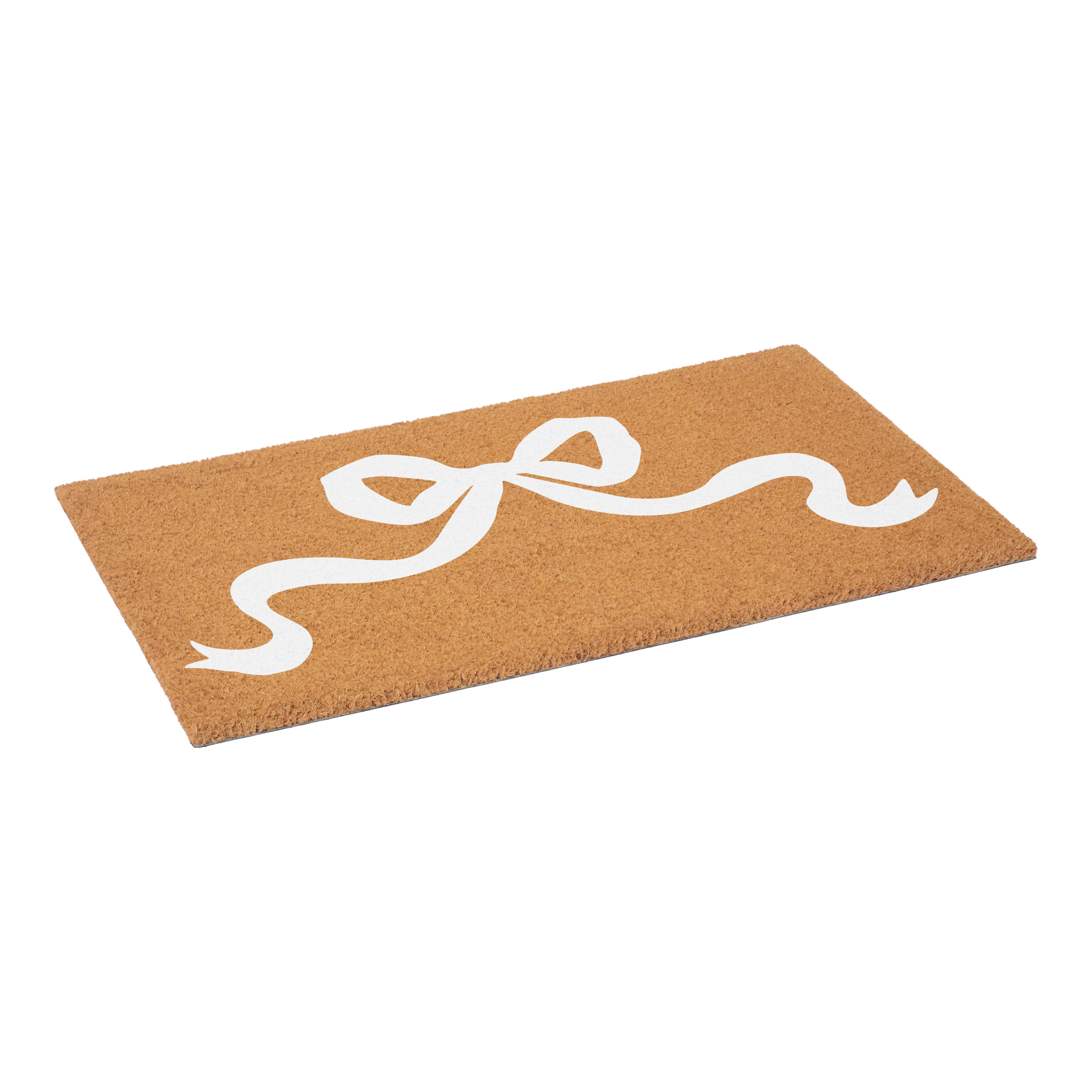 Pretty White bow Doormat, 17" x 29"