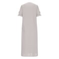 thumbnail image 5 of Puntoco Summer dresses for women 2025 Summer Dress for Women Crew Neck Short Sleeve Solid Basic T-Shirts Casual Midi Dresses with Pocket White 10(XL), 5 of 6