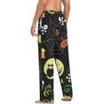 thumbnail image 6 of Men's Pajama Pants with Pockets Sleepwear Lounge Pants Stretch Casual Halloween Black, 6 of 7