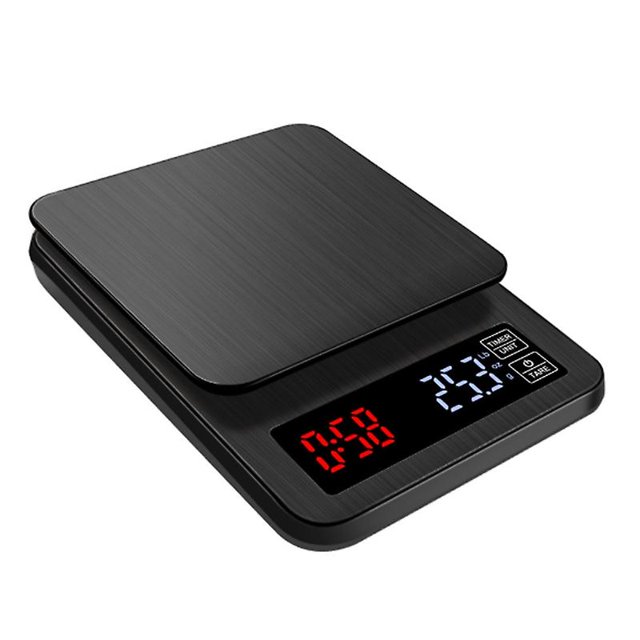 Báscula electrónica multifunción Báscula de café con temporizador de acero inoxidable Báscula de cocina Báscula de temporizador 10 kg